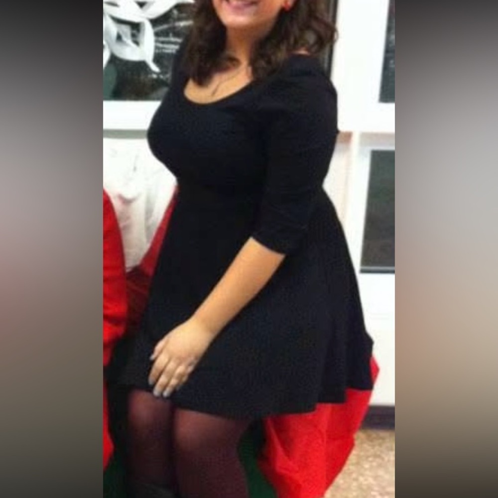 Black 3/4 Sleeve Dress - Picture 5 of 5